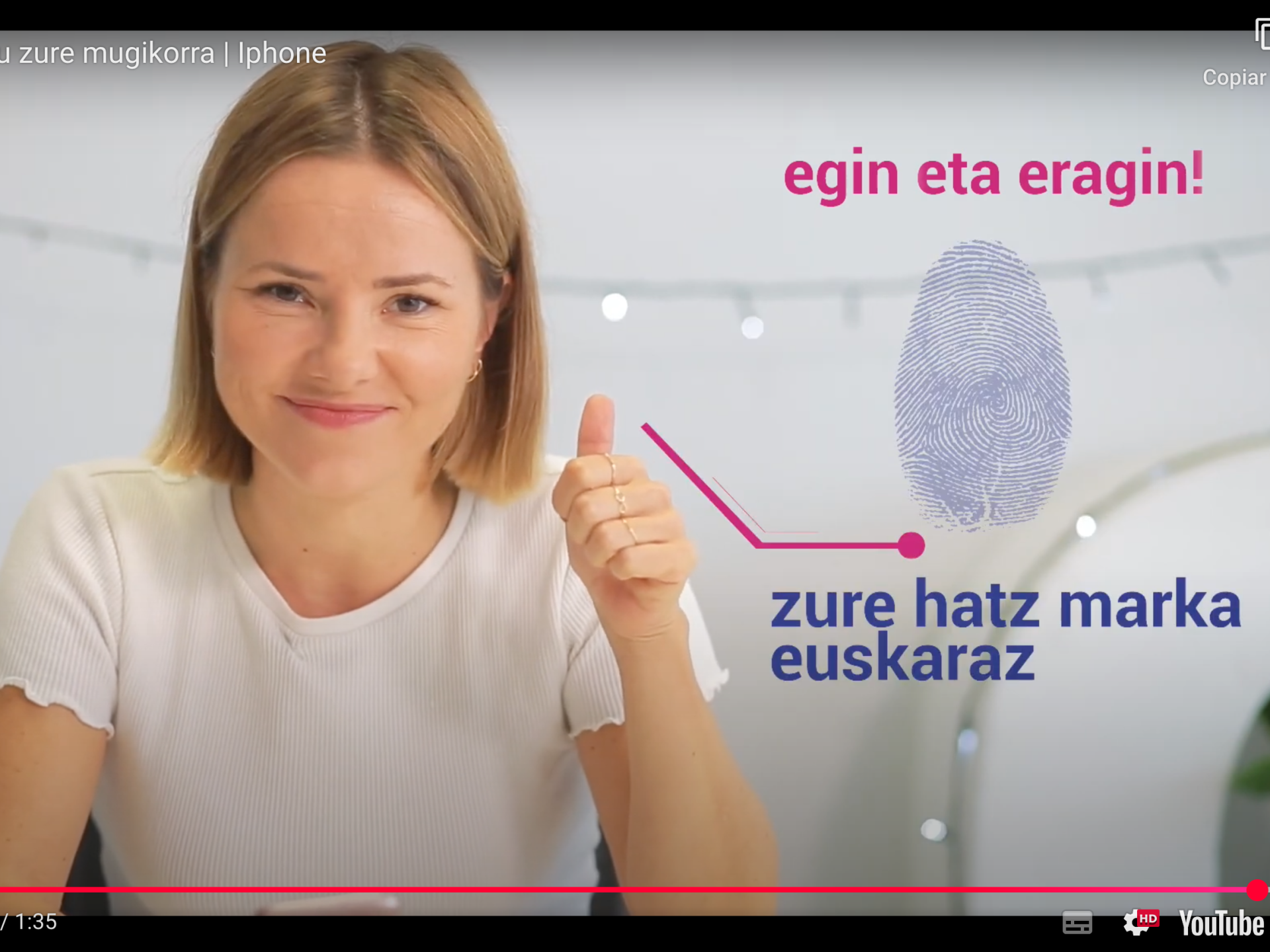 Jarri zure mugikorra euskaraz